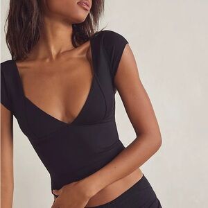 FREE PEOPLE Viral Duo Corset Cami Black
